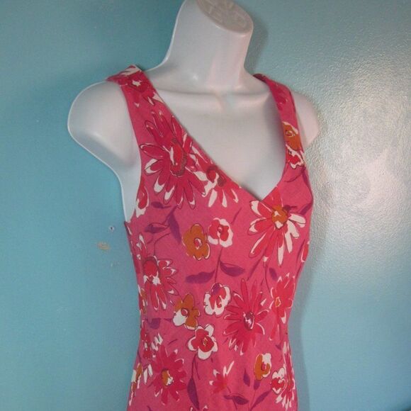 Evan Picone Linen Blend Pullover Pink Sheath  Womens  Size 10 Summer Party Dress - Picture 3 of 11